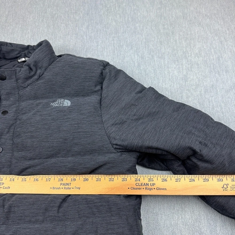 The North‎ Face Jacket Mens Large Gray Eros 550 Goose Down Puffer Light 1/2 Snap